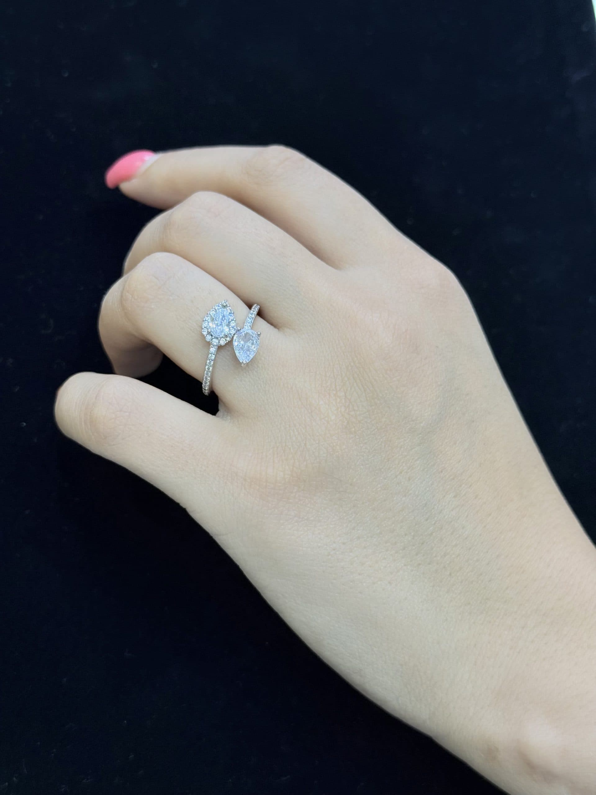 انگشتر جواهری نقره وارداتی