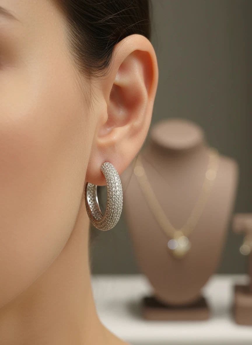 گوشواره حلقه ای نقره