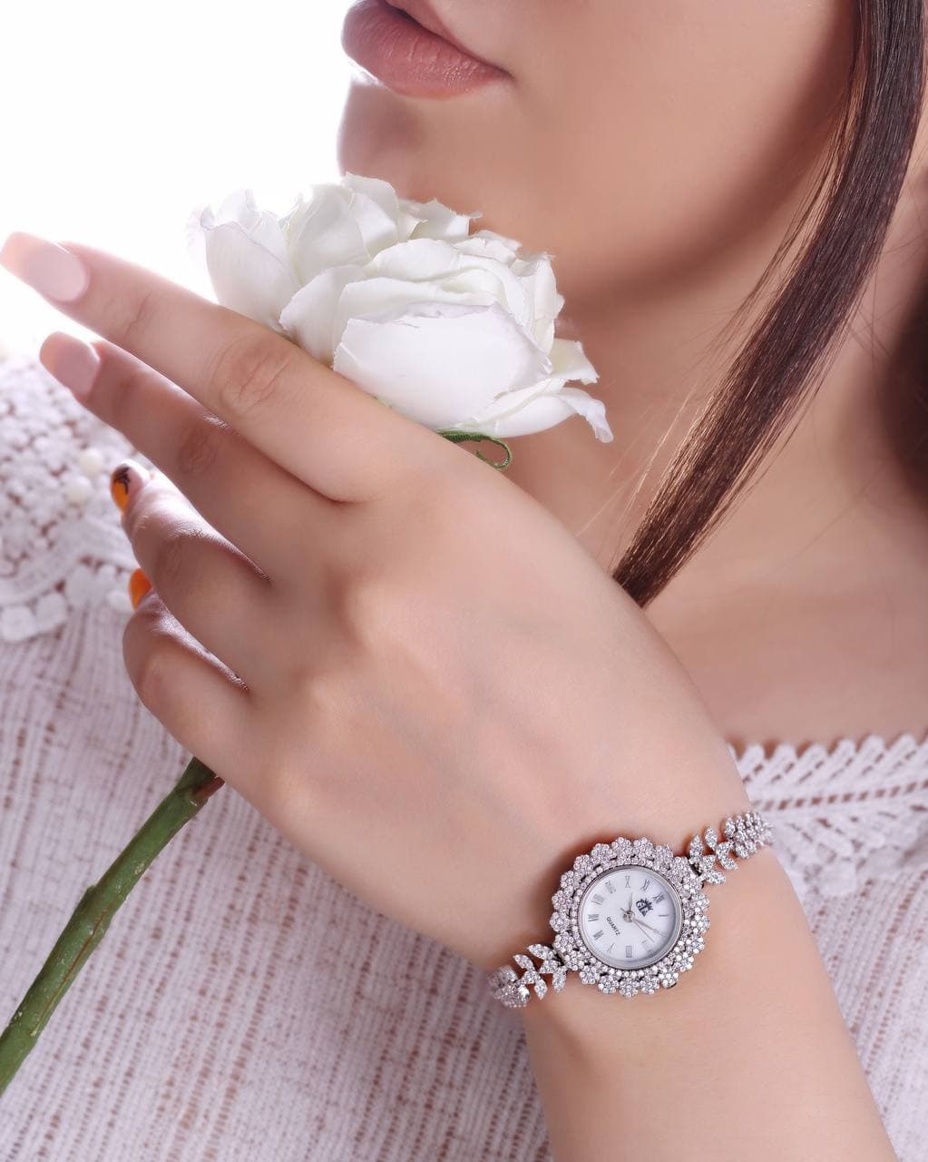 ساعت جواهری نقره