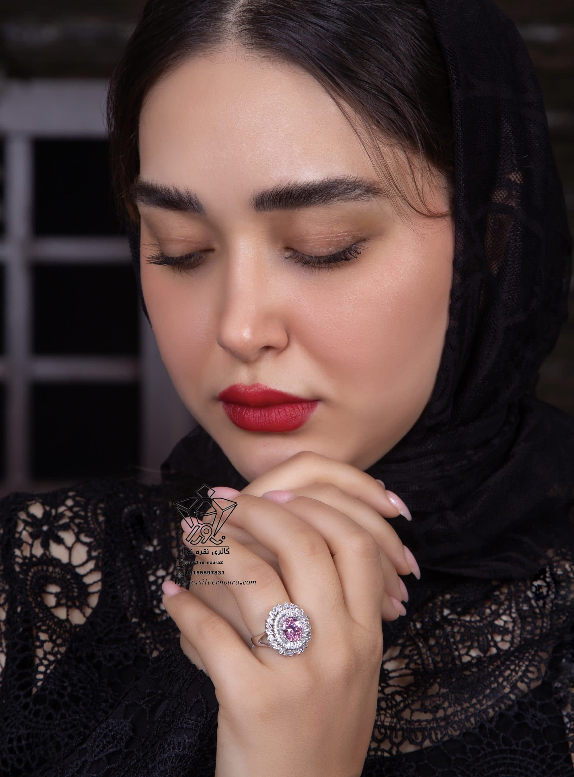 انگشتر جواهری نقره اوپال